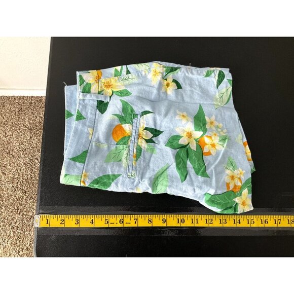 Old Navy Shorts Women 4 Orange Grove Floral Multicolor Linen Blend Preppy Summer - Picture 6 of 8